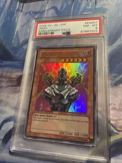 YUGIOH YAP1-EN007 JINZO ULTRA RARE ANNIVERSARY PACK HOLO FOIL CARD PSA 8 - Image 4