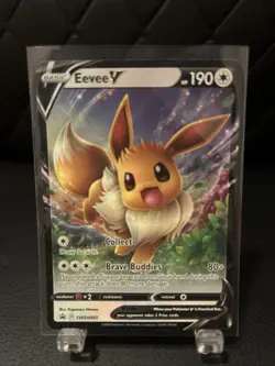 Eevee V SWSH065 Sword & Shield Black Star Promo Pokemon Card NM - Image 1