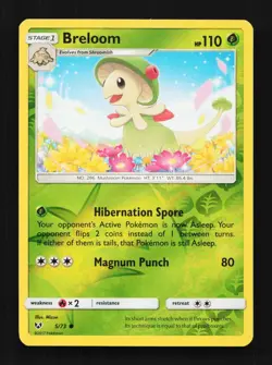 Breloom 5/73 LP Shining Legends English Pokemon Card TCG - Image 1