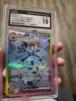 CGC 10 Glaceon ex SAR Terastal Festival 206/187 sv8a Japanese Pokemon Card - Image 1
