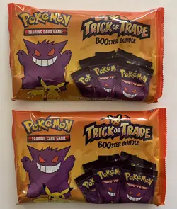 Pokemon Trick Or Trade BOOster Bundle 40 Mini Packs TCG Cards (2) Sealed Bags - Image 1