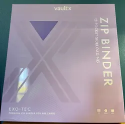 Vault X Exo-Tec - Purple 12 Pocket Zip Binder - Fits 480 Cards - New - Image 1