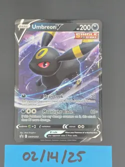 Pokemon Card TCG - Umbreon V SWSH203 Black Star Promo Sword & Shield Near Mint - Image 1
