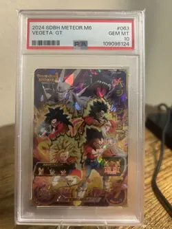 PSA 10 Super Dragon Ball Heroes card Vegeta GT UR MM6-063 Meteor Mission - Image 1
