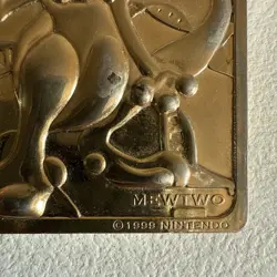 Pokemon 1999 Gold Plated 23K Trading Card Burger King Promo Limited Edition - Image 2