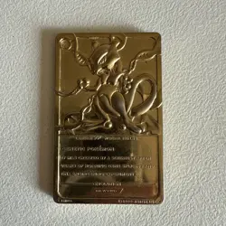 Pokemon 1999 Gold Plated 23K Trading Card Burger King Promo Limited Edition - Image 4