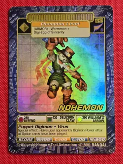 Nohemon BO-203 Digimon Digi-Battle Series 4 HOLO Foil Card - Image 1