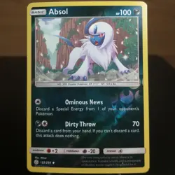Absol 133/236 NM Reverse Holo Cosmic Eclipse Near Mint Foil Pokemon TCG Set Card - Image 1