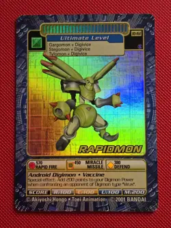 Rapidmon BO-168 Digimon Digi-Battle Series 4 Holo Foil Card - Image 1