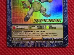 Rapidmon BO-168 Digimon Digi-Battle Series 4 Holo Foil Card - Image 4