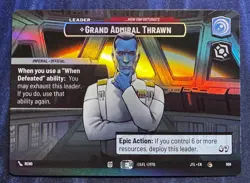 Star Wars Unlimited Jump To Lightspeed Grand Admiral Thrawn SHOWCASE Leader Card - Image 1