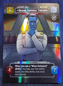 Star Wars Unlimited Jump To Lightspeed Grand Admiral Thrawn SHOWCASE Leader Card - Image 2