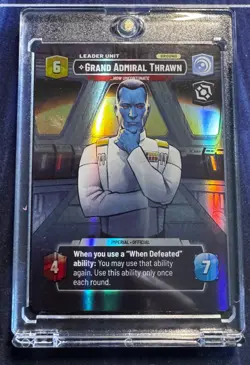 Star Wars Unlimited Jump To Lightspeed Grand Admiral Thrawn SHOWCASE Leader Card - Image 3