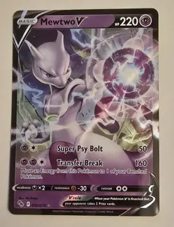 Mewtwo V 30/78 Pokemon Go Ultra Rare Holo Pokemon TCG Card NM - Image 1
