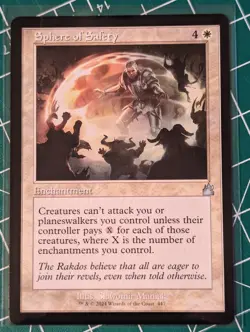MTG Sphere of Safety (Retro Frame) Ravnica Remastered NM #447 - Image 1