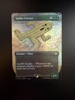 MTG Final Fantasy English Jumbo Cactuar Borderless 0343 Foil - Image 1