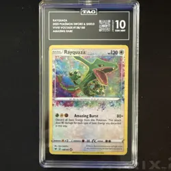 Pokemon Vivid Voltage Rayquaza Amazing Rare 138/185 TAG 10 - Image 1