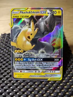 NM - Pikachu & Zekrom GX #33/181 Pokemon SM - Team Up - Lightly Played - Image 2