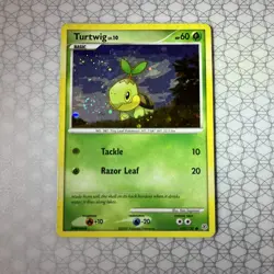 Turtwig - 103/130 - Diamond And Pearl - Holo SWIRL Pokemon Card - HP - Image 1