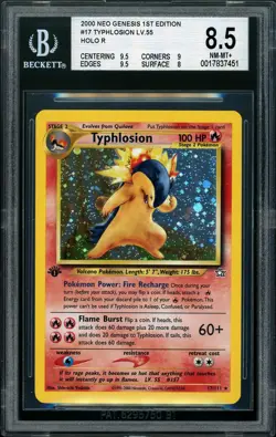 Pokemon Typhlosion 1. Edition 2000 Neo Genesis Holo BGS8.5 Nm-Mint Englisch! - Image 1