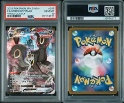 2021 POKEMON JPN SWORD & SHIELD VMAX CLIMAX #245 FULL ART/UMBREON VMAX PSA 10 - Image 3
