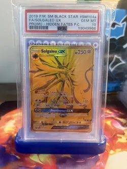 Pokemon TCG Solgaleo GX Hidden Fates Promo PSA 10 Gem Mint - Image 1