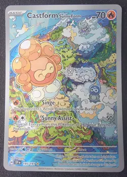 Castform Sunny Form: #195/191 Sv08: Surging Sparks Pokemon TCG NM - Image 1