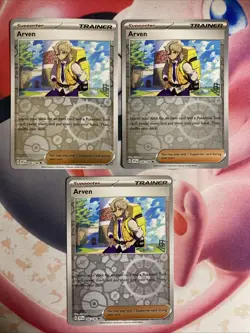 Arven 166/198 Playset - 3x Reverse Holo Pokemon TCG Scarlet & Violet NM - Image 1