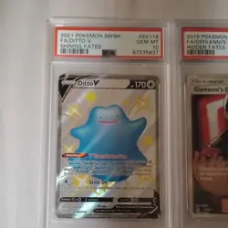 Pokemon PSA 10 bundle Arcanine ex, Giovanni's exile, Ditto V - Image 4