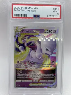 2022 Pokemon Go MEWTWO VSTAR 031/078 PSA 9 MINT - Image 1