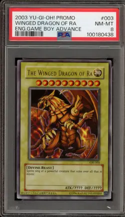 Yu-Gi-Oh! The Winged Dragon of Ra Game Boy ADV Ultra Rare Promo GBI-003 PSA 8 - Image 1