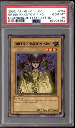 Yu-Gi-Oh LOB BEWD 1st Edition Green Phantom King LOB-034 PSA 10 GEM MINT YuGiOh - Image 1