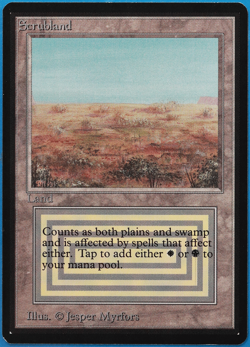 Scrubland Beta NM (Reserved List Dual Land MTG Magic Card) (503829) ABUGames - Image 1