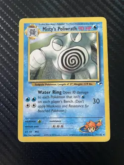 Pokemon TCG Misty's Poliwrath Gym Heroes 31/132 Regular Unlimited Card - Image 1