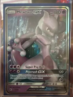 Pokemon Mewtwo GX Holo Ultra Rare TCG Card Hidden Fates 31/68 Full Art - Image 1