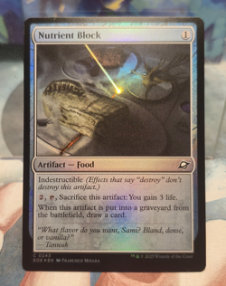 FOIL C 0243 Nutrient Block Artifact Food Common Edge of Eternities MTG Card - Image 1