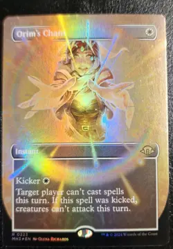 MTG Magic Orim's Chant Borderless, Modern Horizons 3, Non-Foil Card - Image 1