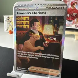 Pokemon Card Giovannis Charisma 204/165 Secret Rare Scarlet Violet Pokemon 151 - Image 3