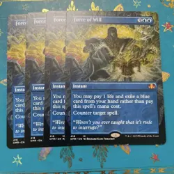 mtg Power of Will Borderless English Dominaria Remaster 4 sheets - Image 1