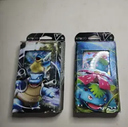 Set of 2 Pokemon TCG V Battle 2021 Venusaur Blastoise Card Deck NEW - Image 1