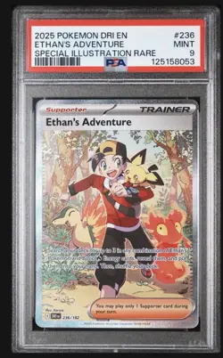 Pokemon S&V Destined Rivals #236 SIR Ethan's Adventure Trainer PSA 9 Mint - Image 1