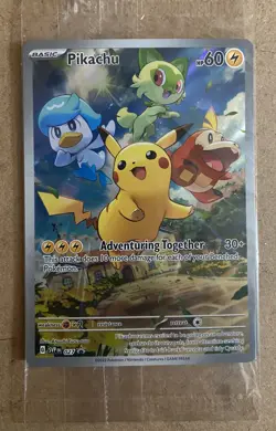 Pikachu 027 Promo Holo SVP Black Star Promo Paldea Evolved Pokemon TCG Sealed - Image 1