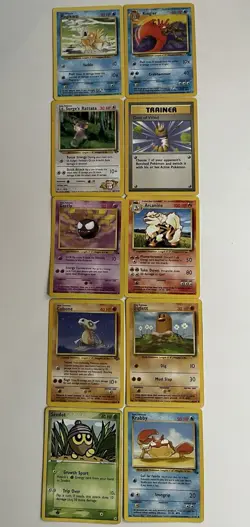 Lot Of 10 Vintage Pokemon Cards - All 2005 Or Earlier - Very Used Condition - Image 1