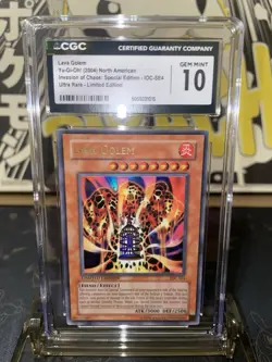 2004 Yugioh Invasion of Chaos Special Edition Lava Golem UR LE - CGC 10 - Image 1