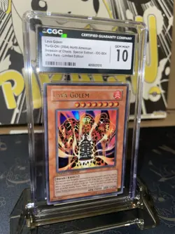 2004 Yugioh Invasion of Chaos Special Edition Lava Golem UR LE - CGC 10 - Image 2