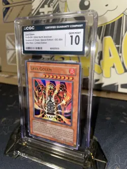 2004 Yugioh Invasion of Chaos Special Edition Lava Golem UR LE - CGC 10 - Image 3