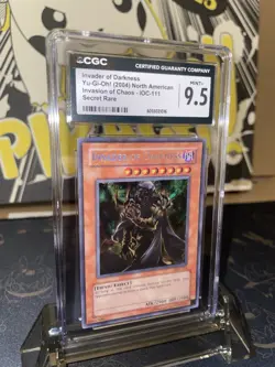 2004 Yugioh Invasion of Chaos Invader of Darkness SCR - CGC 9.5 - Image 2