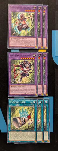 Hunting Horn Deck Core 9 Cards DOOD Doom of Dimensins 1st Ed YuGiOh Bundle - Image 1