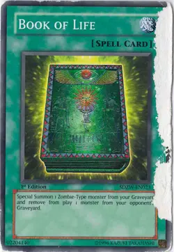 Book of Life SDZW-EN023 Starter Deck Zombie World | 1st Edition Yugioh Card DMG - Image 1