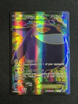 MP/LP Gengar EX (114 Full Art) Holo 114/119 XY - Phantom Forces Pokemon Card - Image 1